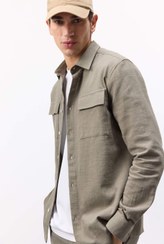 تصویر پیراهن مردانه خاکی | D6149AX25SP Defacto 