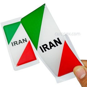 تصویر برچسب ژله ای پلاک طرح پرچم ایران IRAN بسته 2 عددی 