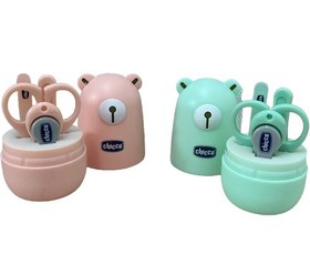 تصویر ست ناخن گیر نوزادی کاپدار تخم مرغی شکل طرح خرس چیکو chicco 