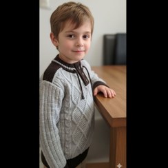 تصویر بافت پسرانه یقه دکمه دار 