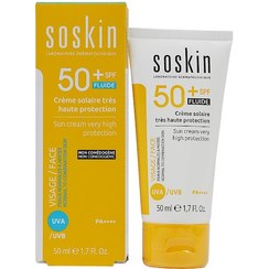 تصویر فلوئید ضد افتاب ساسکین ۵۰ میل (50 SPF)|soskin flouid sun cream 