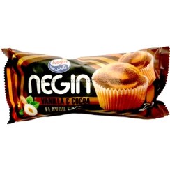 تصویر کیک نگین دو قلو دو رنگ 50 گرم - کارتن 36 عددی Negin twin Cake 50g - Box of 36 pieces