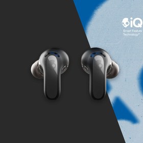 تصویر هدفون های بی سیم حذف کننده نویز داخل گوش Skullcandy Rail ANC، باتری 27 ساعته، میکروفون، با آیفون اندروید و دستگاه های بلوتوث کار می کند - مشکی واقعی Skullcandy Rail ANC In-Ear Noise cancelling Wireless Earbuds, 27 Hr Battery, Microphone, Works with iPhone Android and Bluetooth Devices - True Black