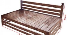 تصویر تخت سنتی چوبی 60*120 کد 275 