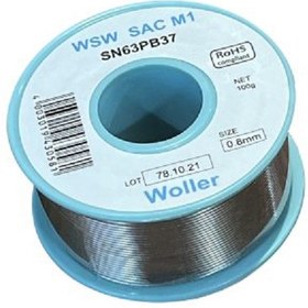 تصویر سیم قلع ولر 100 گرمی 0/8 میلی‌متر 