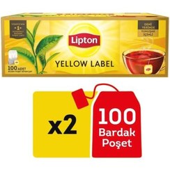 تصویر چای کیسه ای لیبل زرد لیپتون 200 عددی 
