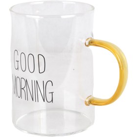 تصویر ماگ پیرکس good morning مدل دسته رنگی کد 4810 Pyrex good morning mug, colored handle model