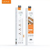 تصویر سه راهی همراه چهار پورت USB شارژ سریع تایوانی ویدوی VIDVIE PSB01 