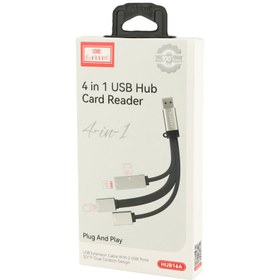 تصویر هاب و رم ریدر Earldom HUB16A USB3.0/USB2.0/SD/TF 4Port 