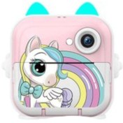 تصویر دوربین اسباب بازی دیجیتال چاپگر طرح یونیکورن کد Q9 