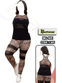 تصویر ست تاپ شلوار بیگ سایز ورزشی زنانه Reebok Reebok womens big size sports pants set