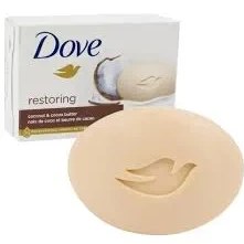 تصویر پن و صابون احیاکننده داو روغن نارگیل و کره کاکائو 106 گرمی Dove Beauty Bar Soap Restoring Coconut and Cocoa Butter 