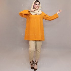 تصویر مانتو یقه ایرانی مونوبون مدل نارنج 