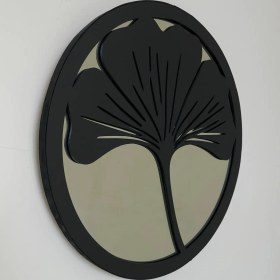 تصویر دیوارکوب آینه‌ای سه‌تکه برگی کد 905 wall hanging mirror three pieces leaf code 905