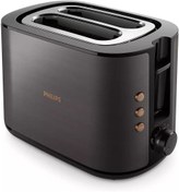 تصویر Philips 5000 Series Toaster - 950W, Auto Shut-off, Reheat Mode, Bun Warming Rack, Black & Copper - HD2650--توستر فیلیپس مدل HD2650 