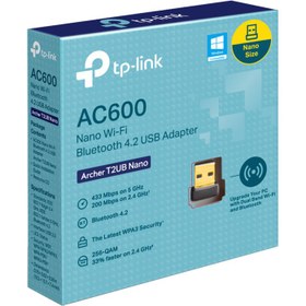 تصویر کارت شبکه T2UB Nano AC600 Wi-Fi تی پی لینک TP-LINK Archer T2UB Nano AC600 Wi-Fi Bluetooth 4.2 USB Adapter