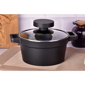 تصویر قابلمه یونیک مدل دیاموند سایز ۱۶ با کف گرانیت 