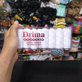 تصویر نخ قرقره سفید دریما Drima جعبه 15 عددی (بهتر از اورجینال )(خرازی و خیاطی) 