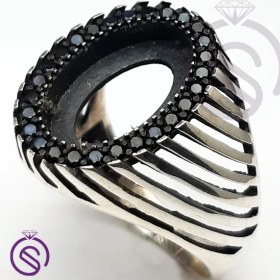 تصویر رکاب انگشتر نقره مردانه مدل کیان کد 62533 Men's silver ring stirrup Kian model