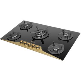 تصویر اجاق گاز شیشه ای ۵ شعله درسا مدل DG2111-5M Dorsa Glass Hob Model DG2111-5M