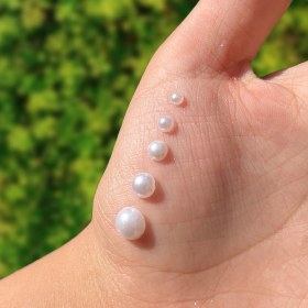 تصویر نگین ورقه‌ ای مرواریدی سفید 45 عددی کد J138 