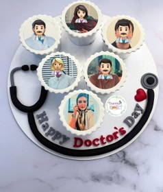 تصویر سینی کاپ کیک روز پزشک 