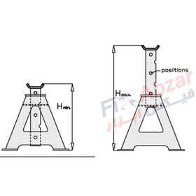 تصویر خرک 6 تن مگا مدل C6 ساخت اسپانیا MEGA Jack Stands 6 ton Model C6