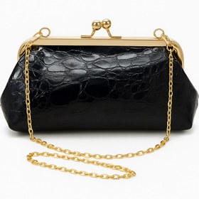 تصویر کیف زنانه مجلسی مدل پلنگی Women's leopard-print evening bag