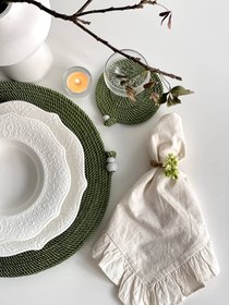 تصویر زیربشقابی پاپیلون دو مدل مهره - پک ا Placemats Placemats