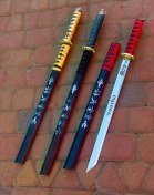 تصویر شمشیر تمرینی و ورزشی ۸۰ سانت سه رنگ تیغه تیغه یک تیکه ضخامت ۳ میل 