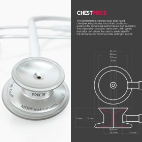 تصویر گوشی پزشکی mdf 777 سفید کامل 
