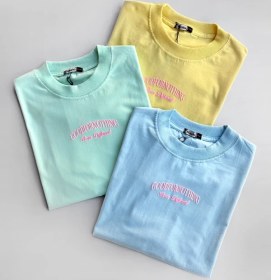 تصویر بلوز باکسی تکست دار 1335 