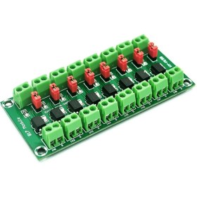 تصویر ماژول ایزولاتور ۸ کانال اپتوکوپلری PC817 module optocoupler eight channel pc817