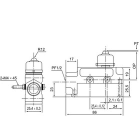 تصویر لیمیت سوئیچ فشاری ساده طرح امرن تیپ کتابی سی ان تی دی CNTD مدل TZ-6101 