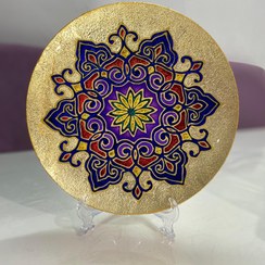 تصویر بشقاب دکوراتیو ویترای طرح شمسه با نقوش اسلیمی 