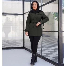 تصویر بارانی زنانه کوتاه آستر دار مدل سوگل - کد 4103 - سایز RainCoat Model Sogol - Code 4103