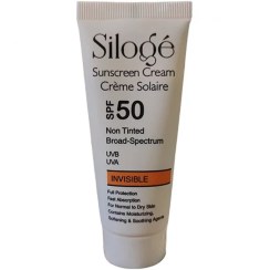 تصویر کرم ضد آفتاب بی رنگ پوست خشک و نرمال SPF+50 سیلوژه 40 میلی لیتر Siloge Normal to Dry Skin Sunscreen Cream 40ML