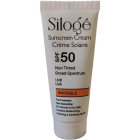 تصویر کرم ضد آفتاب بی رنگ پوست خشک و نرمال SPF+50 سیلوژه 40 میلی لیتر Siloge Normal to Dry Skin Sunscreen Cream 40ML