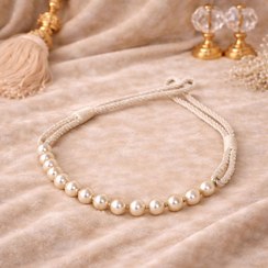 تصویر پرده جمع کن طنابی مدل مرواریدی 