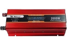 تصویر اینورتردیجیتال ویلیون Welion مبدل 12 ولت به 220 ولت خودرو رنگ قرمز و اصل 2000w Welion inverter