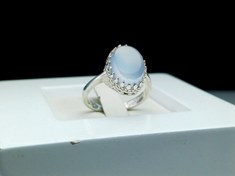 تصویر انگشتر نقره زنانه عقیق یمن کبود اصل 