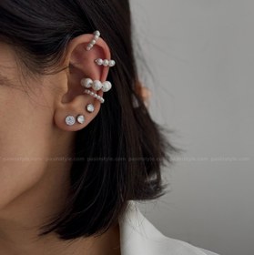 تصویر گوشواره مروارید کد ۰۰۲۵۷ 