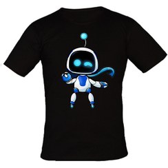 تصویر تیشرت استروبات مشکی- Astro bot طرح 1 