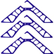 تصویر هنگر لباس آبی پک سه عددی 