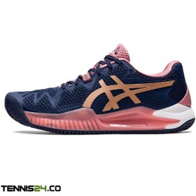 تصویر کفش تنیس زنانه اسیکس Asics Gel-Resolution 8 Clay- سرمه ای 