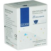 تصویر نوار تست قند خون بایونیم بسته ۲۵ عددی 