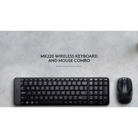 تصویر کيبورد و ماوس بي‌سيم لاجيتک Logitech MK220 Wireless Keyboard and Mouse