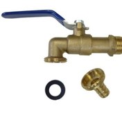 تصویر شیر شلنگی حیاطی دسته گازی 1/2 برکت Barekat