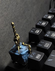 تصویر دکمه کیبورد مکانیکال کیکپ مدل شمشیر وارکرافت ( lich king ) mechanical keyboard ( keycap ) lich king warcraft model