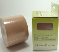 تصویر چسب کنزیو نوار کنزیو ورزشی برای حمایت عضلات و مفاصل - رنگ پوست Kinesiology Tape، Sports Tape، Muscle Support، Pain Relief.